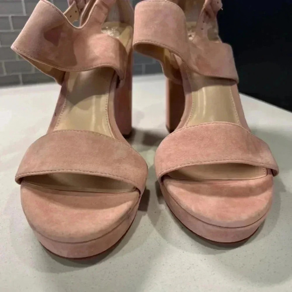 Vince Camuto Mauve Suede Block Heel Ankle Strap - Size 10 - Picture 11 of 14